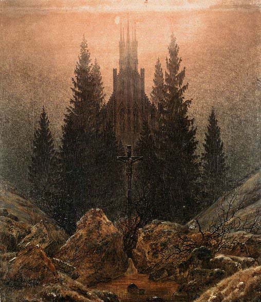 Friedrich Johann Overbeck The Cross in the Mountains